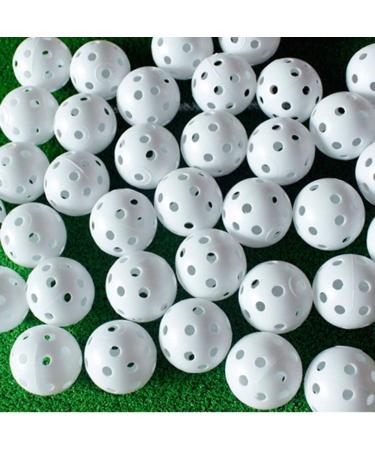 Faswin 100 Pack White Plastic Golf Training Balls - Hollow 41mm Airflow Design for Driving Range and Swing Practice - Buy Online on GoSupps.com