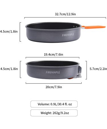 Fire-Maple 7.6 Camping Frying Pan with Nonstick Coating | Lightweight Camp Cookware for Outdoor Cooking | Portable Backpacking Skillet - Buy Online on GoSupps.com