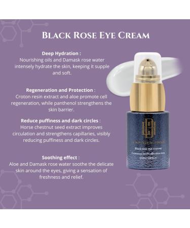  LBF La Bottega di Florence Contorno Yeux la Rose Noire - Moisturizing and Regenerating Eye Contour Cream - 15 ml - Buy Online on GoSupps.com