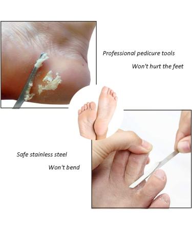 Pedicure Knife Tools Kit - Professional Stainless Steel Foot Scrubber Dead Skin Remover - 6 Pcs Foot Scraper Set for Callus Removal - For Men and Women - Buy Online on GoSupps.com