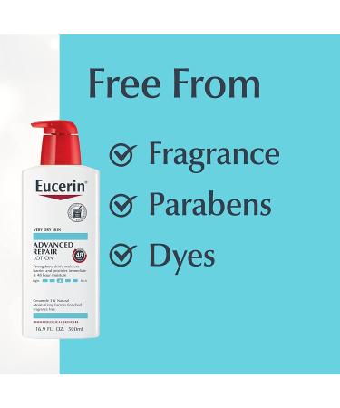 Eucerin Lotion Advanced Repair 16.9 Ounce Pump (Fragrance-Free) (Pack of 3) - Buy Online on GoSupps.com