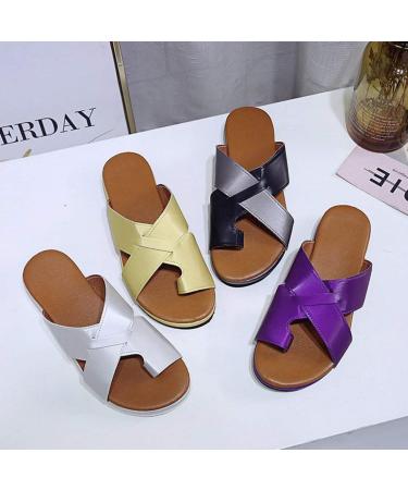 Shop Stylish & Comfortable Women s Plateau Sandals - Bunion Correction PU Leather Summer Travel Shoes | Yellow 43 EU - Buy Online on GoSupps.com