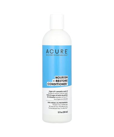 ACURE Nourish + Restore Conditioner All Hair Types Argan Oil & Pumpkin Seed Oil 12 fl oz (354 ml)