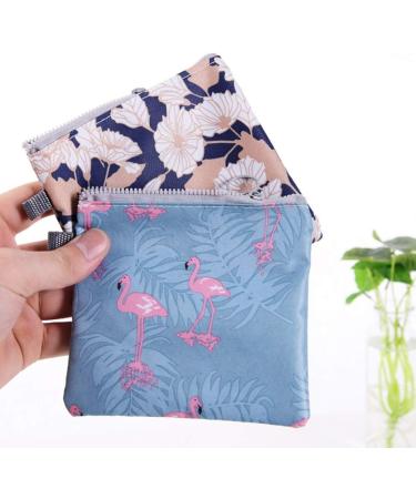 4 Pack Sanitary Napkin Bags for Women & Girls - Cactus Flamingo Stripe Designs - Multicolor Collection - Buy Online on GoSupps.com