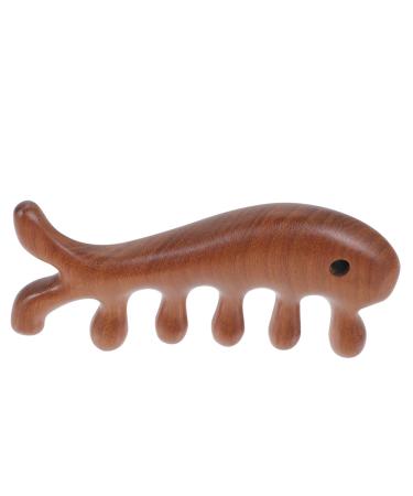 Marmerdo Fish -shaped massage comb scalp credace massage comb Desiration ridge wooden ridge for the scalp.