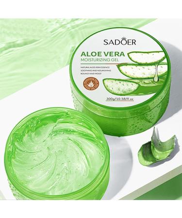 Soothing Aloe Vera Moisturizer - Hydrating Gel for Face Scalp & Hair - 10.58oz Sunburn Relief - Buy Online on GoSupps.com