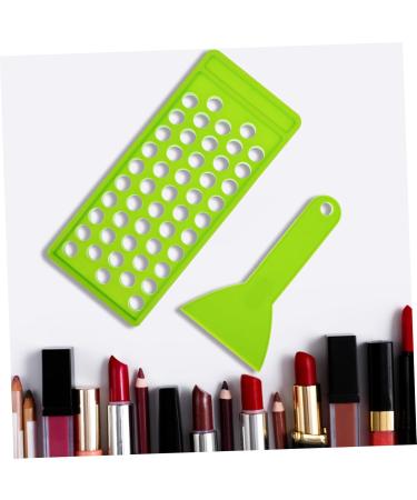 Housoutil 3pcs Lipstick Filling Mold Set - Cosmetic Spatula & Green Molds (25x11cm) for DIY Lipstick Making - Buy Online on GoSupps.com