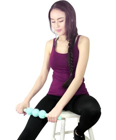 Coolife Fascia Muscle Roller - Cellulite Massager for Sore Muscles - Deep Tissue Massage Stick Tools - Mint Green - Buy Online on GoSupps.com