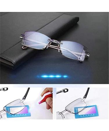 Luckky Titanium Progressive Multifocal Reading Glasses +2.0 | Dual-Use Anti-Blue Light Vision Diamond-Ground Bifocals & Case - Shop Internationally! - Buy Online on GoSupps.com
