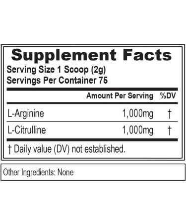 Evlution Nutrition L-Arginine + L-Citrulline - Endurance + Workout Performance Supplement - 2000mg Complex - Vasodilation + Nitric Oxide Support - Vegan + Gluten Free Powder - 75 Servings - Buy Online on GoSupps.com