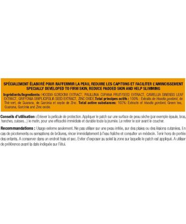 NUTRI EXPERT - Slimming Patch - Slims the Figure - Helps Reduce Dullings - Promotes Burning and Destroys Fat - Green Tea + Guarana Garcinia + Natural Active Ingredients - 12 Units - Buy Online on GoSupps.com