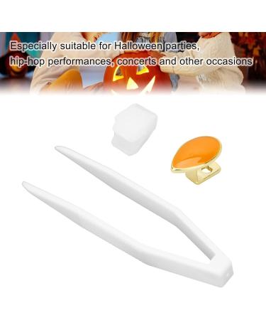 ZJchao Hip Hop Removable Teeth for Halloween | Unique Orange Dentures for Parties & Performances - Buy Online on GoSupps.com