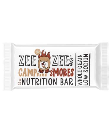 Zee Zees Campfire S'mores Soft Baked Bars, Nut-Free, Whole Grain, Naturally Flavored and Colored, 2.2 oz Bars, 24 pack