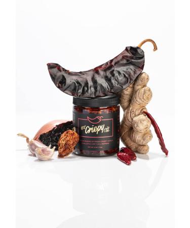 Hot Crispy Oil Original - Spicy Gourmet Olive Oil Infused with Garlic, Shallots, and Chili Peppers - 6 oz Jar (Vegan, Gluten-Free) - Ideal for Pizza, Pasta, Salads & More - Buy Online on GoSupps.com