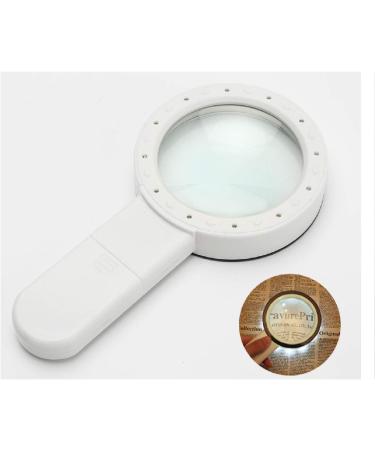Magnifying Glass 30 high with LED Lights 100MM Handheld Optical HD 20 Children Students with The Elderly Reading Identification Repair Elderly Magnifying Glass 5 Times HD Expansion Mirror Good Times - Buy Online on GoSupps.com