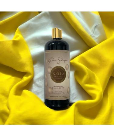 NOIA HAIR - PROFESSIONAL SULFATE-FREE SHAMPOO 1000ML + FREE BRUSHING BRUSH (GLOW SHAMPOO SILK PROTEIN, HYALURONIC ACID & HONEY 1000ML)