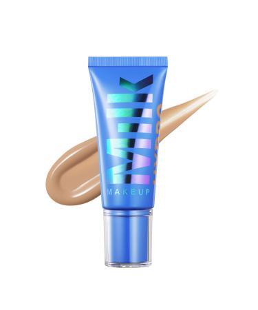 Milk Makeup Hydro Grip Hydrating Gel Skin Tint 12HR Lightweight Buildable Coverage with Hyaluronic Acid for Natural Dewy Finish Non-Comedogenic 6 Light Medium w/Neutral to Cool Undertones 1oz