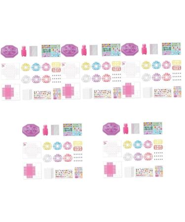 FRCOLOR 5 Sets Children's Nail Art Toys Make up for Kids Girls Nail Decorations Sparkle Nail Polish Girls Nail Polish Nail Polish Kit Nail Kit for Kids Toy 3d Manual Decorate