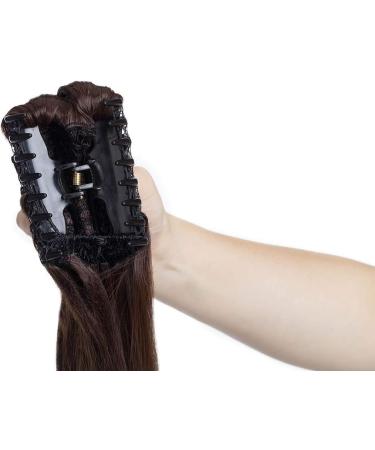 Long Short Claw Ponytail Hair Extension Clip | Synthetic Straight Curly Hairpieces - 21 Inch Medium Brown - Buy Online on GoSupps.com