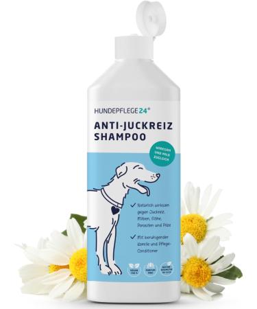 Natural Dog Shampoo for Itching | 3-in-1 Fur Shine & Conditioner | Mite Flea & Fungus Support | 500ml - Safe for Dogs Cats & Puppies - Buy Online on GoSupps.com