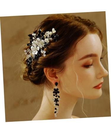 Beaupretty Bridesmaid Hair Accessories pearl flower comb bride headdress Bride hair side comb wedding supplies Wedding hair crystal hair charms bridal head decor bridesmaid rhinestones hair - Buy Online on GoSupps.com