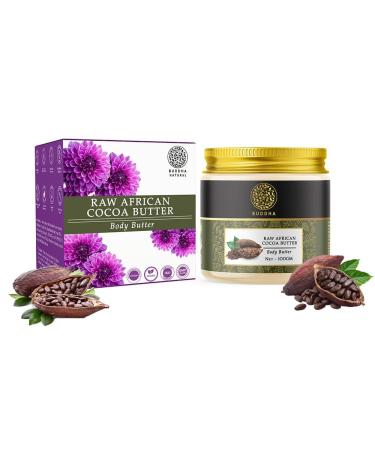 Buddha Natural African Cocoa Butter Unrefined 100% Pure Raw 100 Grams (100 G (Pack Of 1))
