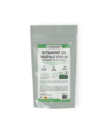 Vitamine D3 V g tale 1000UI - Immunit & Sant Osseuse - Cure de 1 Mois - 30 g lules v g tales - Made in France - Love&Diet