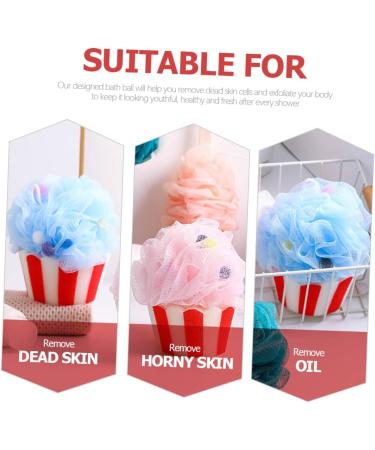 Buy 2pcs Cartoon Ice Cream Bath Balls - Soft Bath Loofah Sponges | Perfect for Men & Women | Fun Shower Puff for Relaxing Cleansing - Buy Online on GoSupps.com
