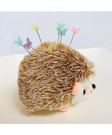 Hedgehog Pin Cushion Set with 100 Butterfly Pins for Sewing DIY Projects - Buy Online on GoSupps.com
