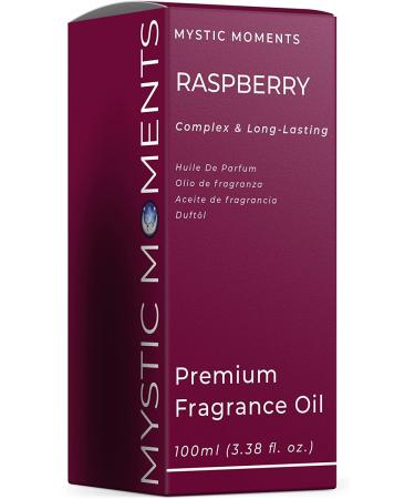Mystic Moments Raspberry Fragrance Oil - 100ml | Ideal for Soaps, Candles, Bath Bombs, Oil Burners, Diffusers, Skin & Hair Care - Buy Online on GoSupps.com