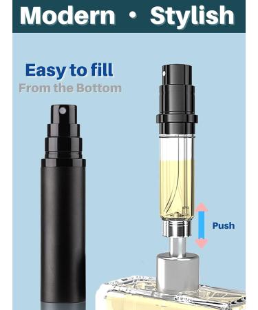 UULANFA Refillable Perfume Bottle Atomizer for Travel Portable Easy Refillable Perfume Spray Pump Empty Bottle for men and women with 5ml Mini Pocket Size P9-Black01  - Buy Online on GoSupps.com