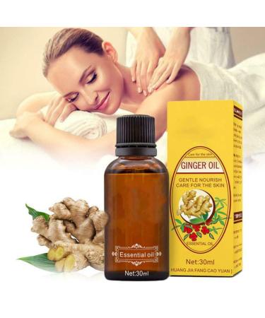 Buy Ginger Massage Essential Oil | 100% Pure Natural Body Firming & Lymphatic Drainage Spa Oil - 30ml - Buy Online on GoSupps.com
