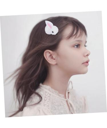 minkissy 1pair Plush Rabbit Hairpin Cat Hair Clip Bunny Hair Clip Easter Bunny Hair Clips for Girls Cartoon Hair Grasp Hair Grip Glitter Hair Clips Ear Accessories Child White - Buy Online on GoSupps.com