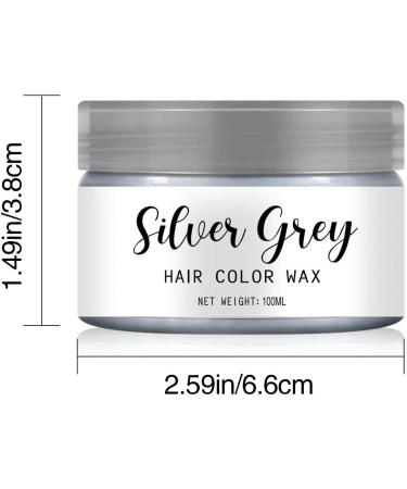 Dinglong Home Silver Color Wax Temporary Hair Coloring Natural Matte Hairstyle For Party Temporary Wax Hair Pomades Men And Women Hairstyle - Buy Online on GoSupps.com
