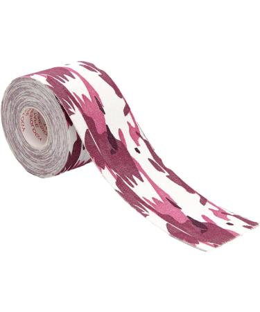 Sports Tape Wrap 5m Adhesive Kinesiology Therapeutic Athletic Tape | High Elastic Basic Cotton Sports Tape Elastic Athletic Tape for Support and Recovery Pink Camouflage 5cm*5m - Buy Online on GoSupps.com