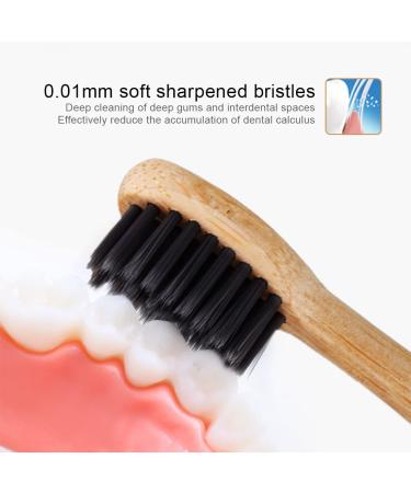Buy Luliyldj Bamboo Toothbrush Set - 6 Eco-Friendly Brushes | Personalized Design & Sustainable Packaging - Buy Online on GoSupps.com