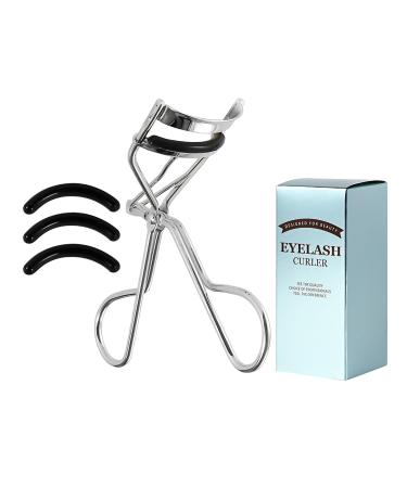 Vellichor Pain Free Handheld Eyelash Curler - Does not Pinch or Pull Eye Lashes - 3 Soft Silicone Replacement Pads Included