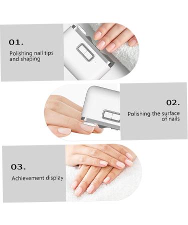 Electric Nail Clipper 3inch 2 in 1 Automatic Nail Clipper with Buffing Rechargeable Electric Nail Trimmer with Nail Scraps Storage & LED Light Fingernail Clipper for Adult Kids - Buy Online on GoSupps.com