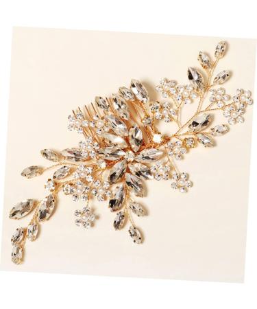 Angoily Flower Comb Wedding Rhinestones Crystal Wedding Hair Rhinestones Hair Comb Bridal Pearl Hairpin Bridesmaid Crystal Hair Comb Bride Hair Clip Zinc Alloy Hair up Dress Miss - Buy Online on GoSupps.com
