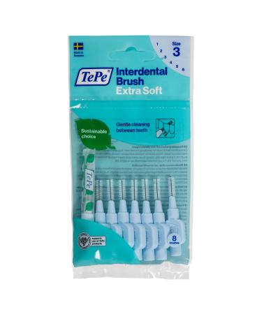 TePe Interdental brushes X-soft light blue 0.6 mm 8 pieces