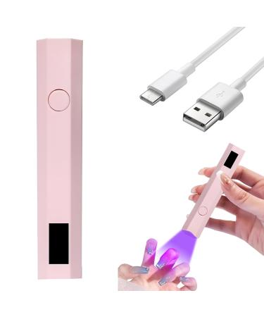 USB Rechargeable Led Nail Lamp 3W Handheld UV Nail Lamp Mini U V Lamps for Gel Nails Rechargeable USB Light with Smart LED Display Flash Cure Nail Dryer for Curing Gel Polish