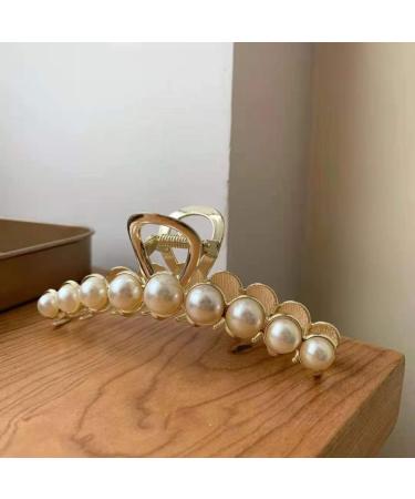 Hair Claw Clips Combination Pack Strong Hold Styling Vintage Metal Rhinestone Imitation Pearl Large Size Hair Clasps Accessories for Women - Buy Online on GoSupps.com