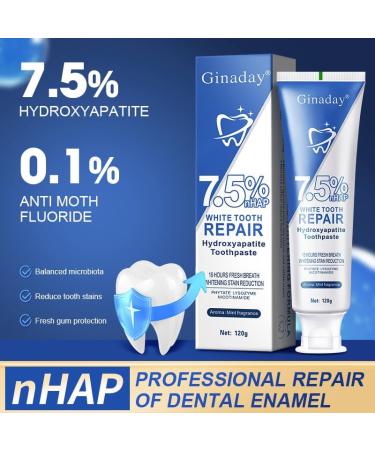 2 Pcs Hydroxyapatite Toothpaste Deep Cleaning Care Repair Tooth Oral Health Fresh Breath. - Buy Online on GoSupps.com