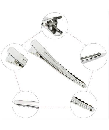 Marrywindix 50 Pack 2.36 Alligator Hair Clips - Silver Metal Hairpins for Women, Girls, and Hairdressers - Buy Online on GoSupps.com