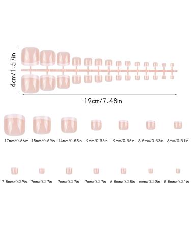 Buy Smatime 112 Pcs French False Toenails - Full Cover Nail Tips for Women & Girls | DIY Manicure Decoration | International Shipping Available - Buy Online on GoSupps.com