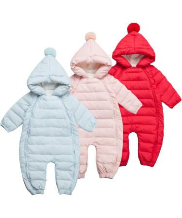 Famuka Baby Winter Warm Down Snowsuit Hooded Puffer Outwear Red 2 Years - Buy Online on GoSupps.com