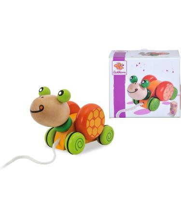 Eichhorn Pull-Along Turtle - 15cm FSC Certified Birch Wood Toy | International Shipping Available - Buy Online on GoSupps.com