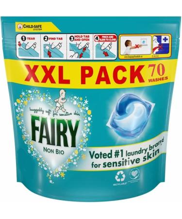 Fairy Non Bio Pods Washing Pods Fresh 70 Count (Pack of 1)