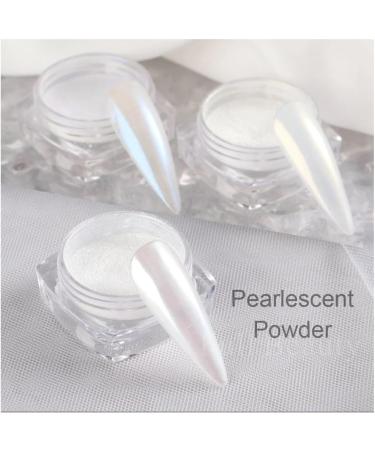 6 Colors White Pearl Chrome Nail Powder Kit | Holographic Mermaid Pigment for Stunning Nail Art - Iridescent & Pearlescent Effects - Buy Online on GoSupps.com