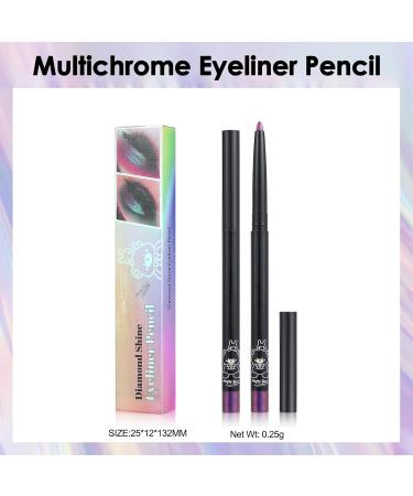  Erinde Erinde Green Chameleon Metallic Glitter Eyeliner Pencil Multi-Colour Sparkling Durable Eye Stick - Buy Online on GoSupps.com